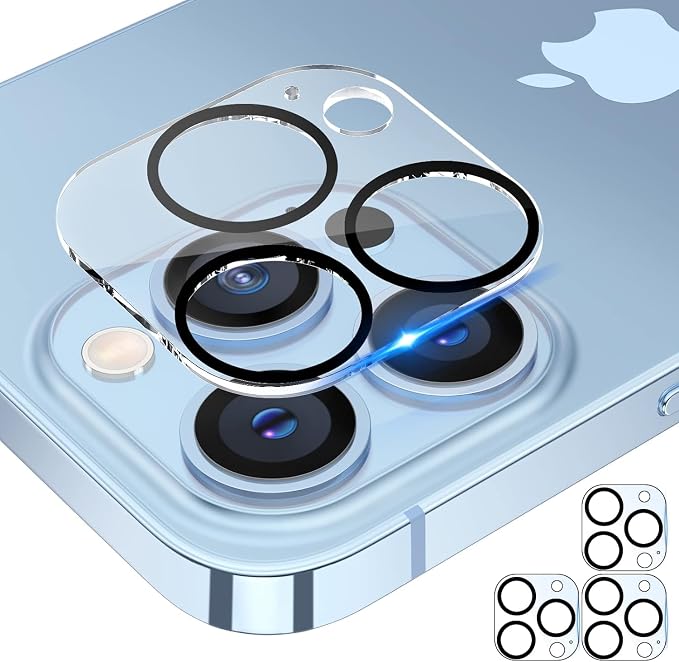 Tensea [3Pcs for iPhone 13 Pro / 13 Pro Max Camera Screen Protector, Tempered by Tensea