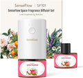 SF101 Pro Plug In Air Freshener, Waterless Essential Oil Diffuser, Non-Toxic Aroma Diffuser, Adjustable 120-Day Natural Scent Mist, Covers 1000 Sq Ft- Free 30ml Lychee Rosewood