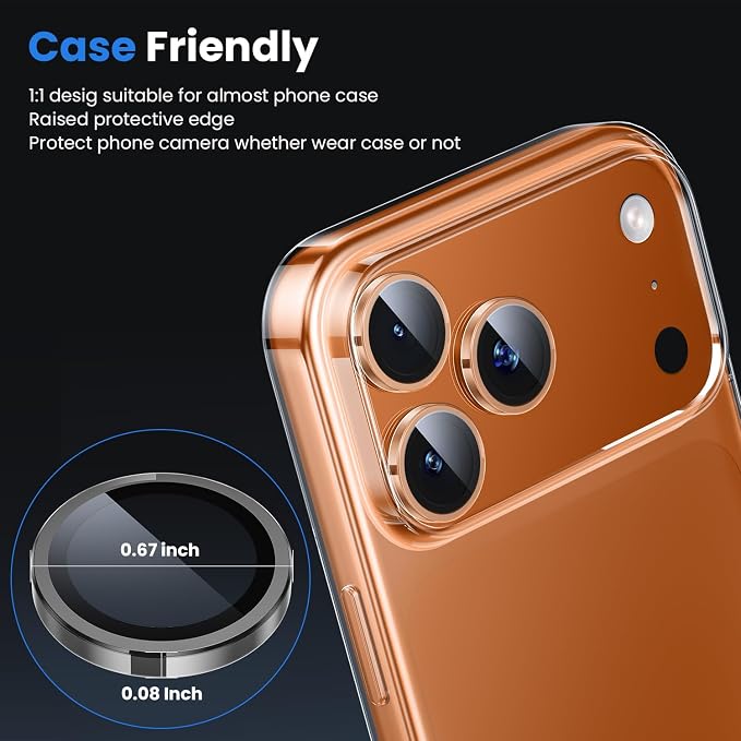 WSKEN for iPhone 17 Pro/iPhone 17 Pro Max Camera Lens Protector - Image 4