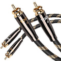 TODN Audiophile RCA Cables with OCC-Core and Dual Shielding Male to Male RCA Stereo Cable Car Audio for Turntables/CD/DVD Players (4.9ft/1.5m, 1 Pair)