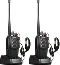 pxton S1 walkie talkies for Adults with earpieces and Rechargeable 1500mAh Li-ion Battery，walkie Talkie has VOX，TOT，Emergency Alarm，Battery Low Alert，Flashlight，Scan Function（2 Pack）