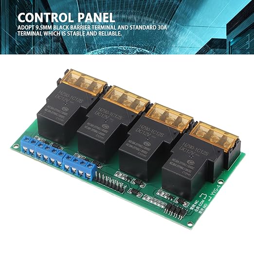 30A 4 Channel Relay Module Expansion Board for DSP AVR ARM (12VDC)
