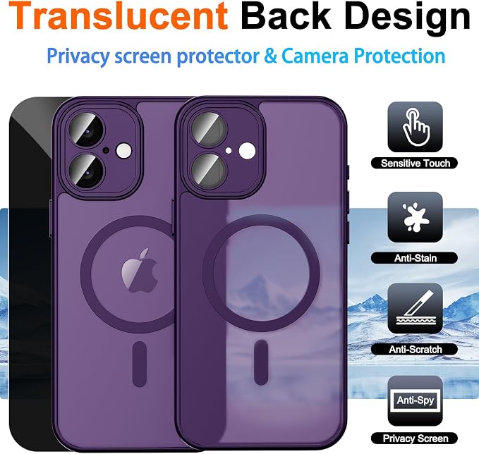 for iPhone 16 Case with Privacy Screen Protector and Camera Protection - Image 2