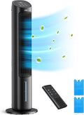 DREO Tower Fans That Blow Cold Air, 40" Evaporative Air Cooler, Cooling Fan for Bedroom with 80° Oscillating, Remote Control, 3 Modes 4-Speed Quiet Floor Fan, Black