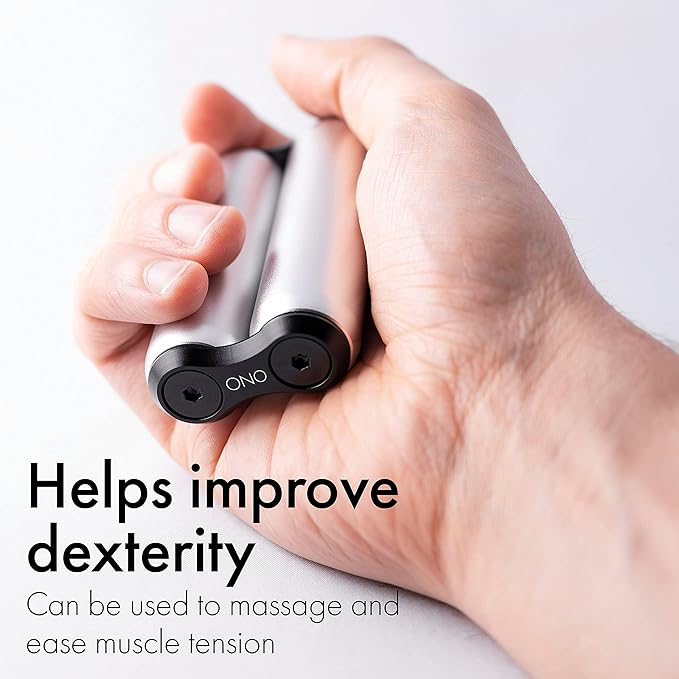 ONO Roller - Handheld Fidget Toy for Adults | Help Relieve Stress, Anxiety, Tension | Promotes Focus, Clarity | Compact, Portable Design (Grey, Full Size - Aluminum)
