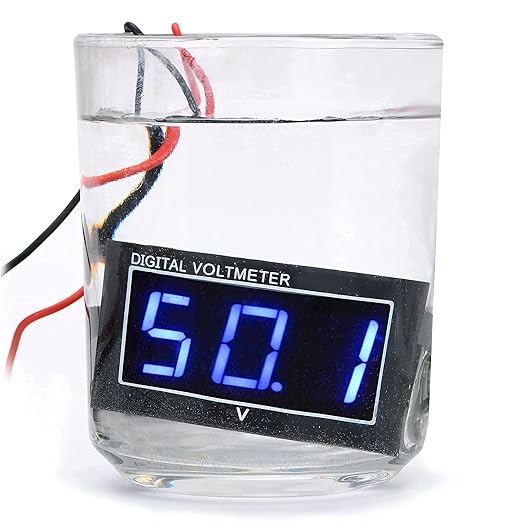 SUPNOVA Waterproof Voltmeter 12V 24V 36V 48V 60V 72V 96V,LED Digital Display Battery Voltage Tester DC5-130V Apply to Golf Cart,Car, Motorcycle，Boats Battery Voltage Monitor