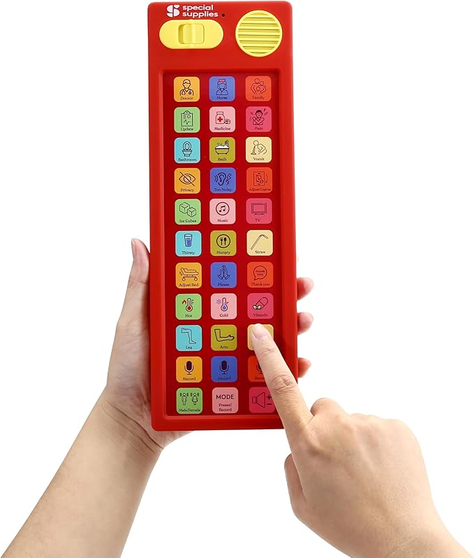 Talker Buddy AAC Communication Device for Non-Verbal Patients, Kids & Adults – Hospital Bedside Speech Therapy Aid, Recordable Talking Device, Portable AAC for Medical, Clinical, Home & School Use