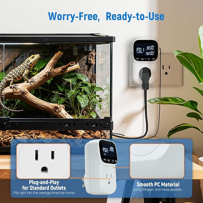 Digital Temperature Controller, 15A/1800W Thermostat Outlet - Image 7