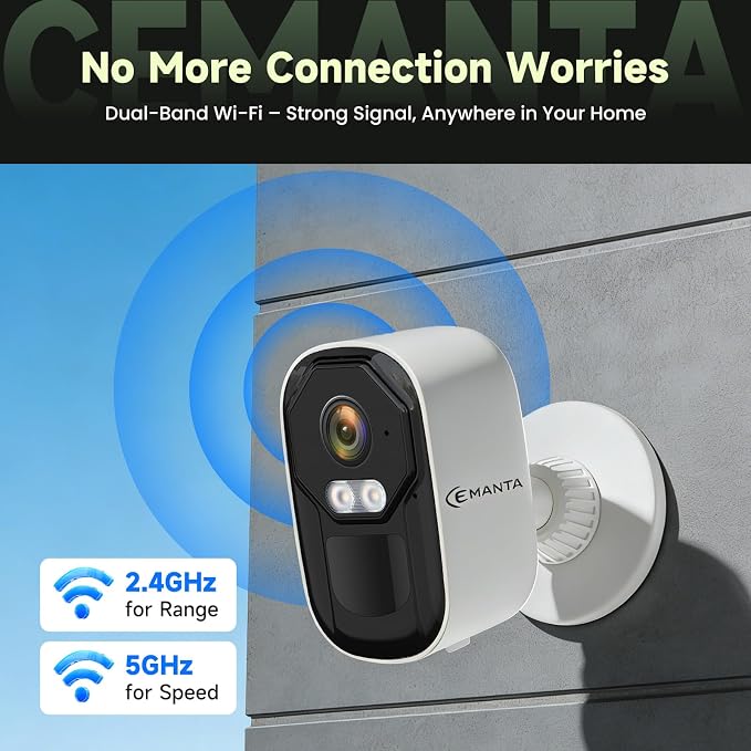 2.5K 4MP Security Camera Wireless Outdoor, Free Cloud Storage, 2.4G/5Ghz WiFi - Image 5