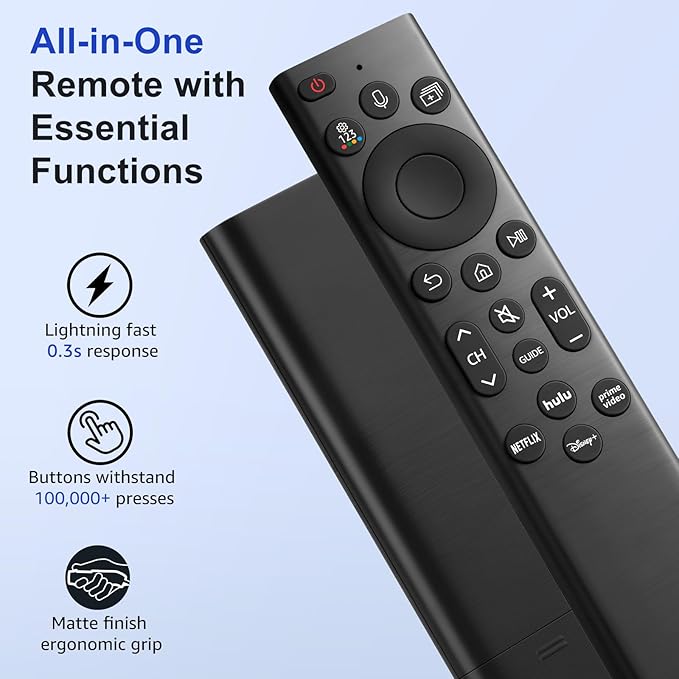 【2 Pack】 Voice Remote Replacement for Samsung-TV-Remote-Control, Compatible with All Samsung Frame Neo QLED UHD 4K 8K Series Smart TVs with Voice Control and 2-Year Warranty