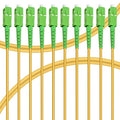 10Pack - 2m SC/APC to SC/APC Fiber Optic Internet Cable, Single Mode Patch Cable by Bangun