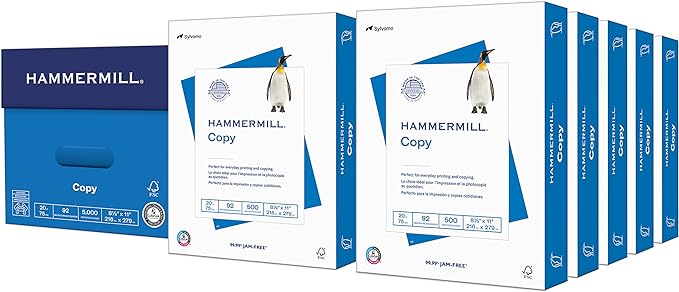 Hammermill Printer Paper, 20 lb Copy Paper, 8.5 x 11 by Hammermill