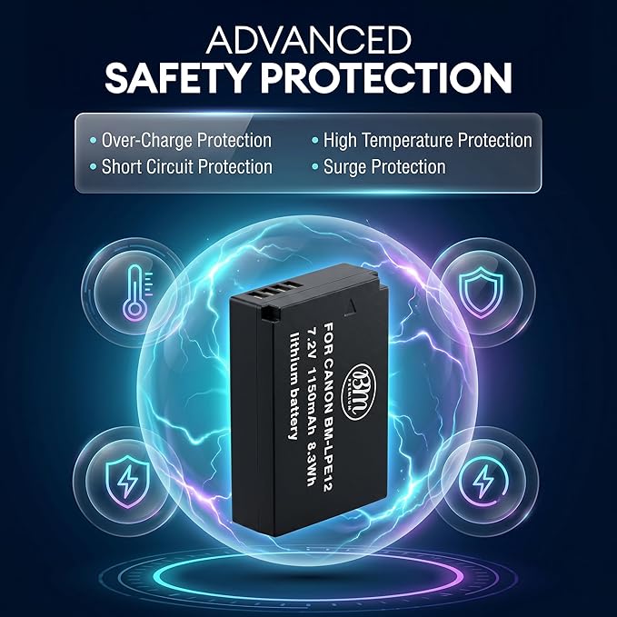 BM Premium 2-Pack of LP-E12 Batteries - Image 3