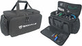 Rockville UT-BAG10 DJ Utility/Cable Bag, 10 Compartments, Padded Straps, Water-Resistant, Lockable Zippers, Perfect for DJs, Events, Gear & Cables