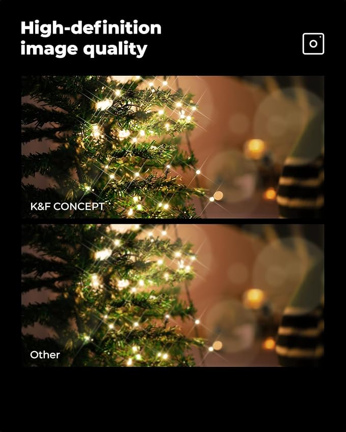 K&F CONCEPT 77mm Variable Short Line Star Lens Filter, Cross Screen Starburst - Image 6