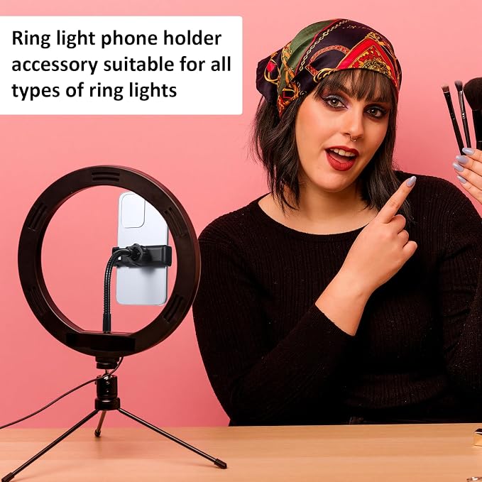 Ring Light Phone Holder with Flexible Heavy-Duty Hose, Universal Adjustable - Image 5
