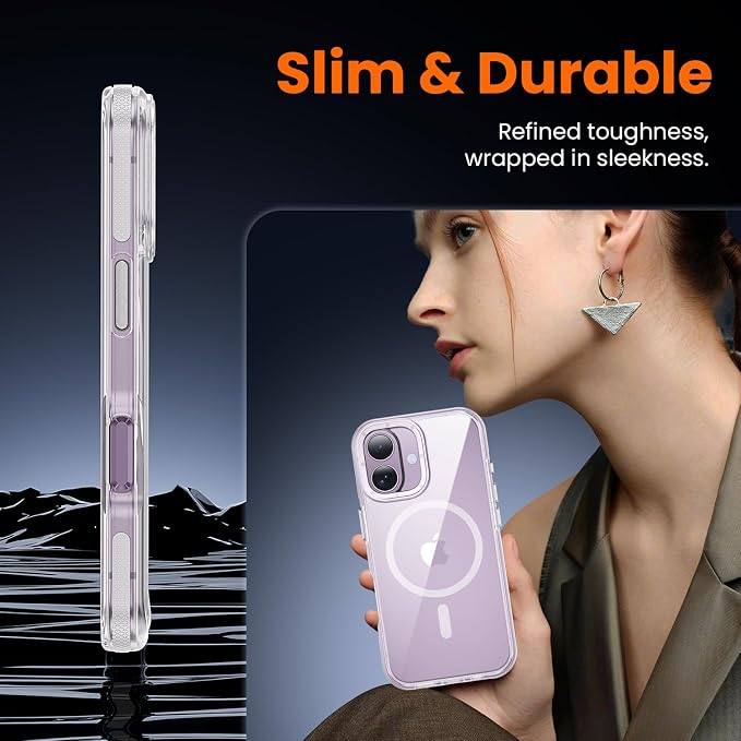 toushion 3 in 1 for iPhone 17 Case Clear Bumper, Fits MagSafe, Shockproof Guard - Image 6