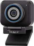 YOLOLIV YoloCam S3-4K Streaming Webcam, DSLR-Like Control, Cinematic Effects, 4X Zoom, HDR, Uncompressed Video, Optimized PD AutoFocus | USB-C for PC & Mac