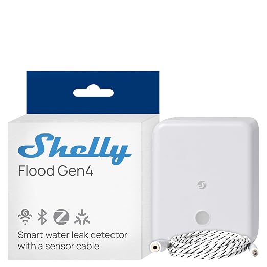 Shelly Flood Gen4, Matter Smart Flood Sensor by Shelly