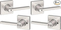 Kwikset Casey Door Handle, Satin Nickel | Interior Lever | Keyless Turn Lock | by Kwikset