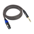 Smithok 1/4 to XLR Cable,Heavy Duty Nylon Braided,Gold Plated Plug,Balanced 1/4" TRS (Quarter Inch 6.35mm) to 3pin XLR Female Patch Cable, Microphone Cable, for Speaker,Mixer-10ft(3M)