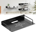 Floating Shelves for Projector, Metal WiFi Router Shelf, Cable Box Wall Mount, Dvd Player Shelf, Under Tv Wall Mount for Tv Box/Game Console/Speaker, Wall Mounted Floating Rack/Stand/Holder