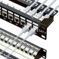 iwillink 10Gbps Cat7 Patch Panel 24 Port, RJ45 Through Coupler 1U Shielded by IWILLINK