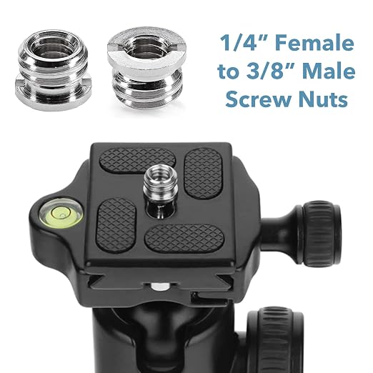 8PCS 1/4 Inch to 3/8 Inch Male Camera Screw Mount Adapter, Tripod Screw Adapter - Image 4
