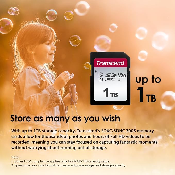 Transcend SDC300S 32GB SDHC SD Card, Compatible - Image 2