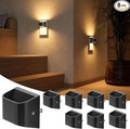 NIORSUN Night Lights Plug Into Wall, Auto Brightness Sensor Night Light, 3000K Warm White, Ultra-Slim Wall Light for Hallway Bathroom Bedroom Stairs, Black, 8 Pack