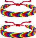 Nanafast Titanium Stainless Steel Rainbow LGBT Pride Bracelet Handmade Braided by Nanafast
