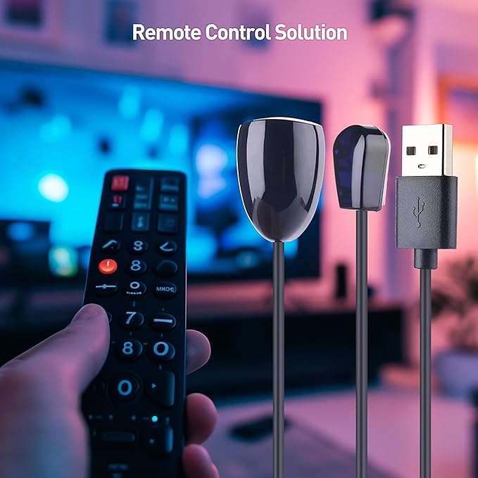 Cable Matters Infrared Remote Extender Cable - 25ft, IR Repeater Kit Cable, IR Extender, USB Infrared Remote Blaster Cord Up to 15ft Signal Range, NOT Compatible with RF Signals