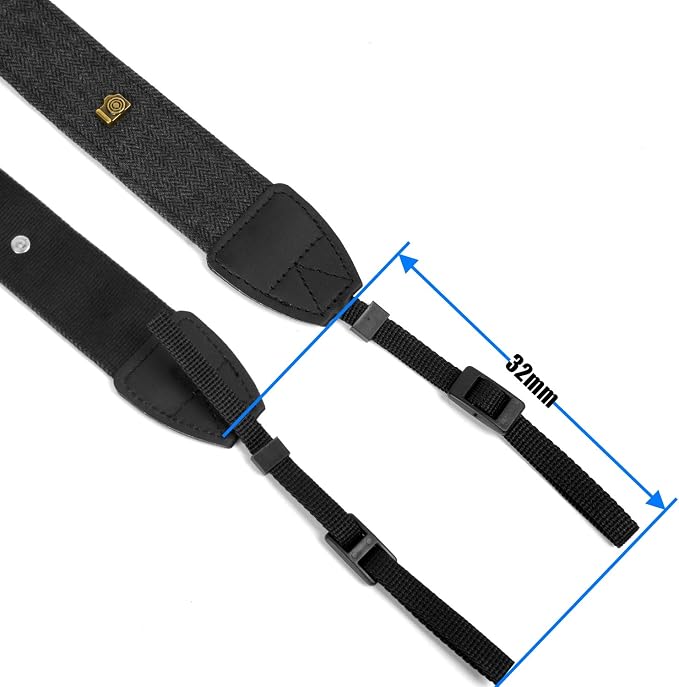 Camera Strap Canvas Black Shoulder Strap - Image 6