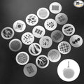 20Pcs Round Gobos Kit for Optical Snoot, 66mm/2.6in Metal Plate Patterns for by ZALUNERO