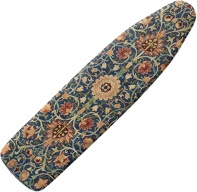 ZCFYGDX Vintage Flower Print 17 x 49 Ironing Board Covers Nylon Buckle Straps Fasteners & Elastic Edge Stain Resistant Breathable,Suitable for Multi-Size Iron Board Relaxing Ironing Experience