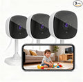 AMOROM 3 Pack Wired Indoor Security Camera, Dual Use Baby Monitor Pet Cam by AMOROM