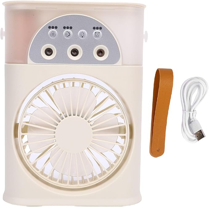 RiToEasysports Portable Air Conditioners, Evaporative Cooler Personal Air Cooler with 3 Speeds 4000mAh Battery Timer USB C Charging for Home Office Travel