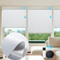 ZSTARR Motorized Smart Blind for Window,Automatic Blackout Roller Shade Compatible, with Remote Control, Child Safety Rechargeable Battery Blind with Valance,Customize (Cloud Colour)