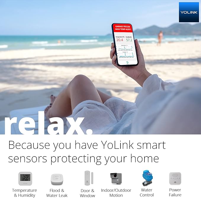 YoLink LoRa Smart Door & Window Sensor: Up to 1/4 Mile Open-Air Range, Door Left-Open Reminders, up to 5 Year Battery Life, Alexa, IFTTT, Home Assistant, Home Security, Hub Required