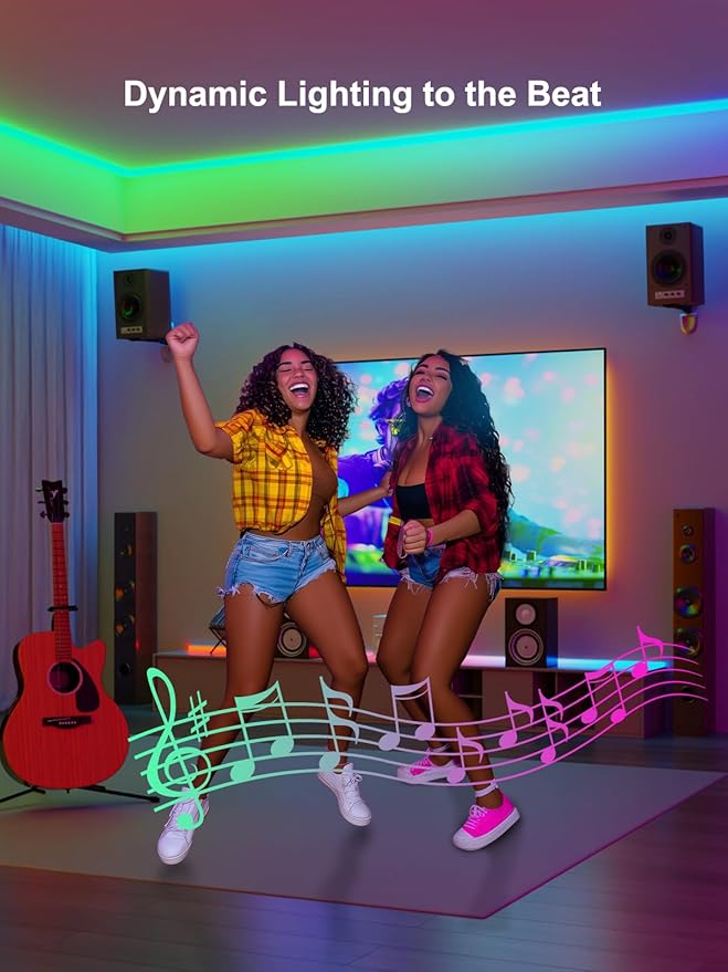 Smart LED Strip Lights with Covers 16.4ft, ‎RGB+WW+CW Strip Light Compatible with Alexa, Cove Lighting with Diffuser Channel, Decor for Under Cabinet, Skirting Lines, Bedroom, Studio