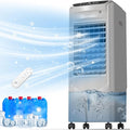 Landeagle 32" Swamp Cooler Air Conditioner,1800CFM Evaporative Coolers with 4.2 Gal Tank,110°Oscillation Portable Room with 12H Timer, Cooling Fans that Blow Cold Air for Bedroom Indoor, White
