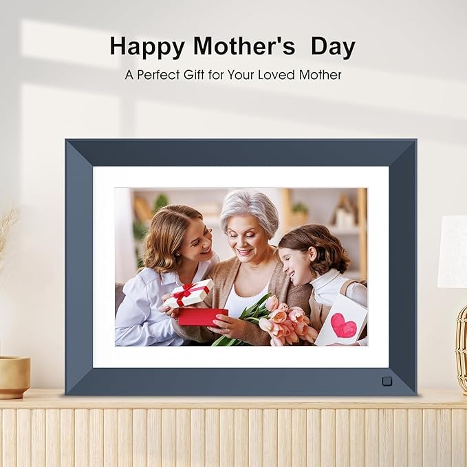 10.1" Digital Picture Frame Smart-Digital-Photo-Frame - 1920 * 1200 IPS FHD Touch Screen Digital Frame, Auto Rotate, 16GB Memory, Load Photos Videos from Phone via App or Email, for Mom