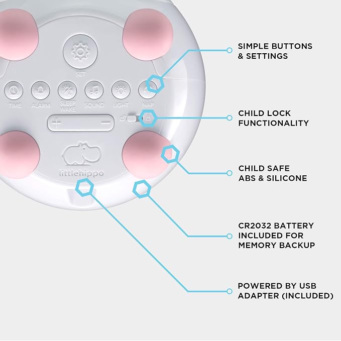 LittleHippo Mella: Kids Alarm Clock, Ready to Rise Children's Sleep Trainer - Image 5
