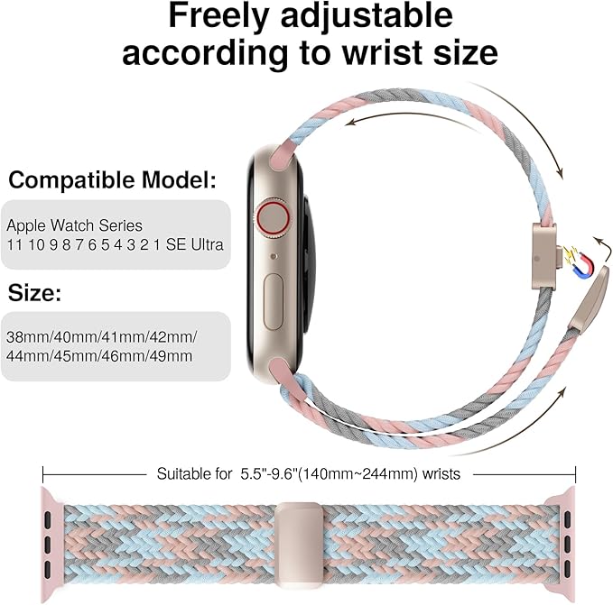 Braided Stretchy Band Compatible - Image 2