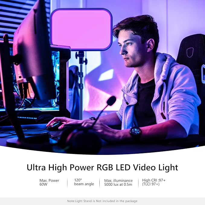 NEEWER 18.3" RGB LED Video Light Panel - Image 2