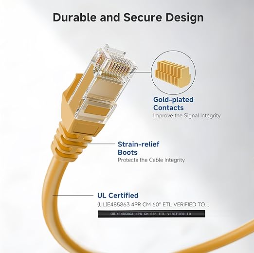 Cable Matters 10Gbps Snagless Cat 6 Ethernet Cable - 14ft - Image 4