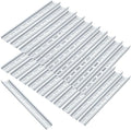 VAMRONE 20 Piece Aluminum DIN Rails, 12 Inches Long, 35mm Wide, 7.5mm High, Top Hat Slotted DIN Rail with RoHS