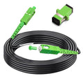 15 Meters SC/APC to SC/APC Fiber Optic Internet Cable, Armored Single Mode by Bangun