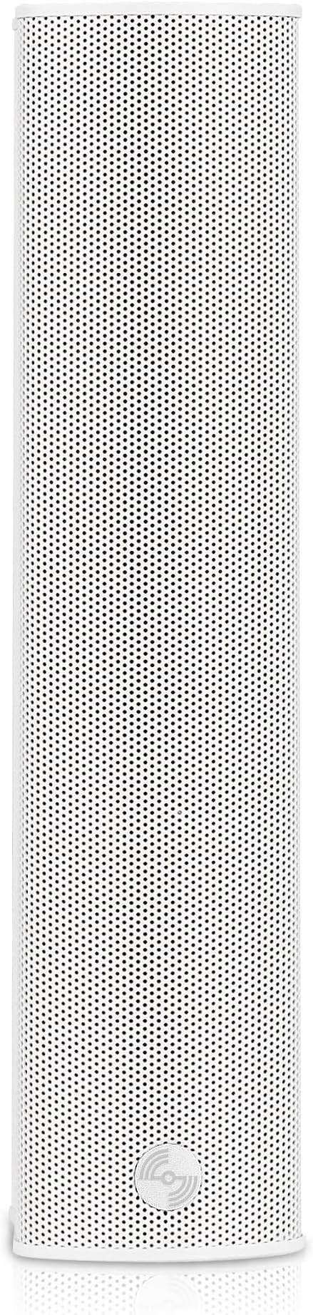 Sound Town Weatherproof Compact Aluminum Line Array Column Speaker with Wall Mount Bracket, 4 x 3 Woofers, 2 x 1.2 Dome Tweeters, White, for Church, Indoor & Outdoor Installation (CARPO-M42W)