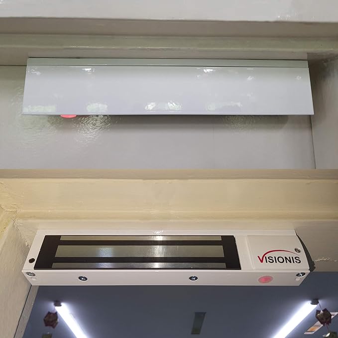 Visionis VS-VISML600LED-WH Indoor 600lbs White Electromagnetic Lock with LED Sensor for Door Access Control